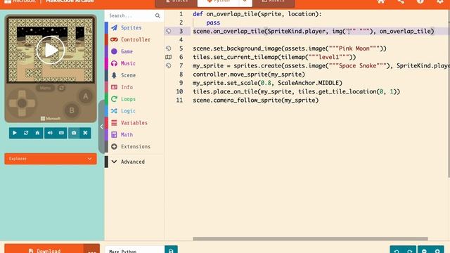 Tutorial: Using Python to Create a Maze Game in MakeCode Python Arcade смотреть онлайн