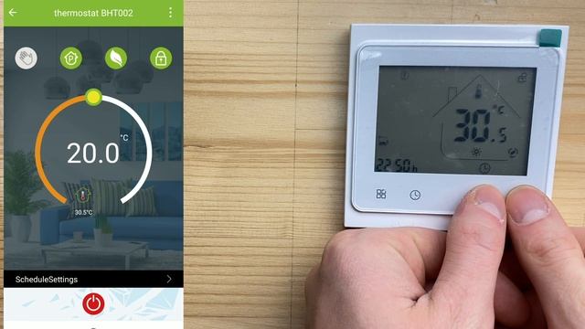 Умный термостат WIFI Ps-Link BHT-002 16А для теплого пола смотреть онлайн