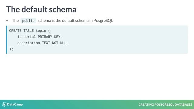 SQL Tutorial: Creating schemas смотреть онлайн