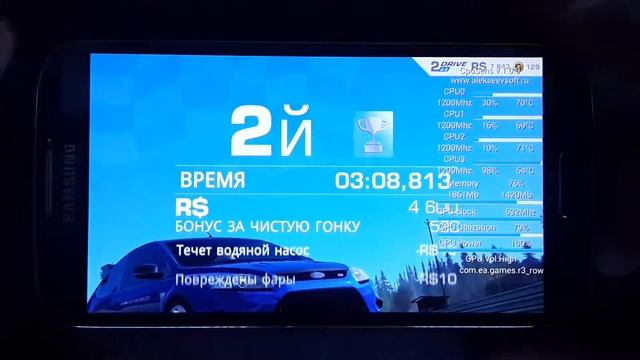 CpuSens. Testing the performance of Samsung Galaxy S4 GT-I9500 in Real Racing 3 and Asphalt 8. смотреть онлайн