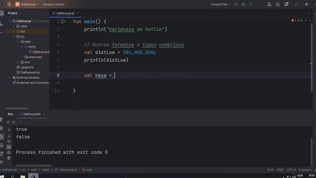 Como declarar variáveis e constantes em Kotlin (val, var, const val) смотреть онлайн