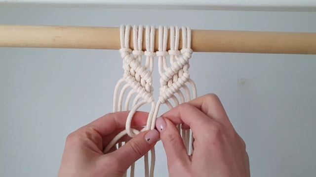 Macrame pattern tutorial . Мастер класс макраме. узор крестик смотреть онлайн