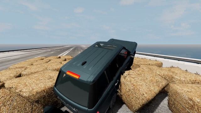AUDI RS6 vs MANY BALES! 200 KmH CRASH TEST! - BeamNg Drive
