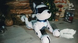 A001 Интерактивная робот-собака на голосовом и радиоуправлении, (Смарт пес), Robot Dog, свет/звук