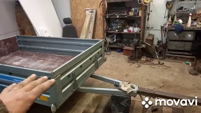 Удлинение прицепного в прицепе кремень и перевозка нижнего бруса для откатных ворот... смотреть онлайн