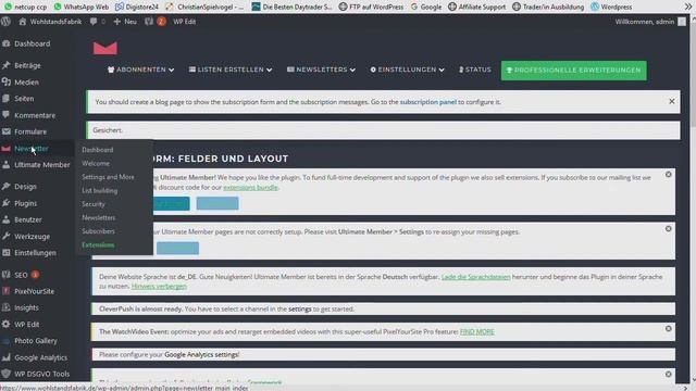 WordPress 023 Wordpress Newsletter anmeldeformular testen status kontrollieren смотреть онлайн
