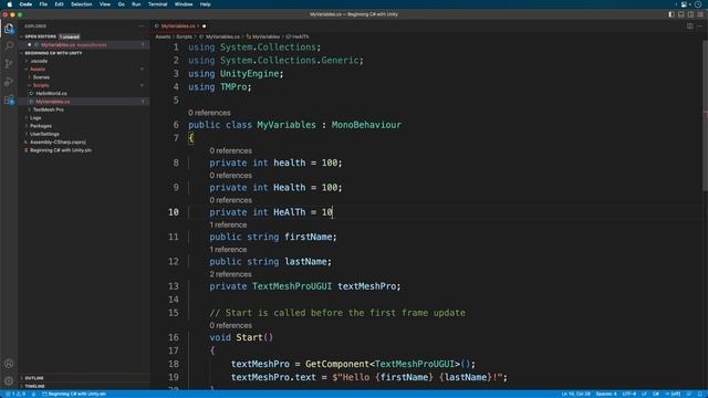 Beginning C# with Unity (2023 Edition) - Variables смотреть онлайн