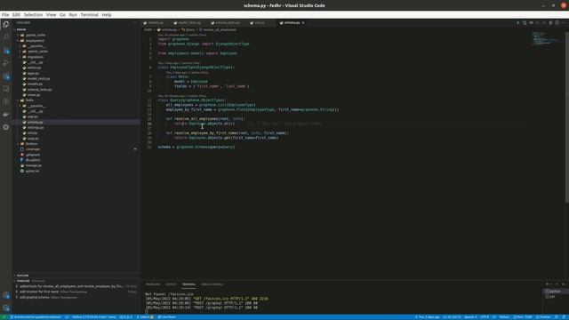 Model tests, Graphene query tests using Pytest смотреть онлайн