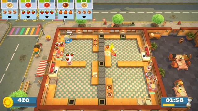 Overcooked 6-2 Two Player 4 Star Nintendo Switch High Score
