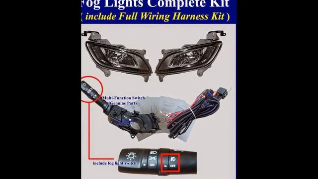 2013~2017  HYUNDAI VELOSTER Fog Light Lamp Complete Kit,Wiring Harness+MF Switch