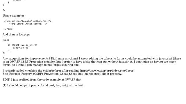 Code Review: CSRF Protection in PHP смотреть онлайн