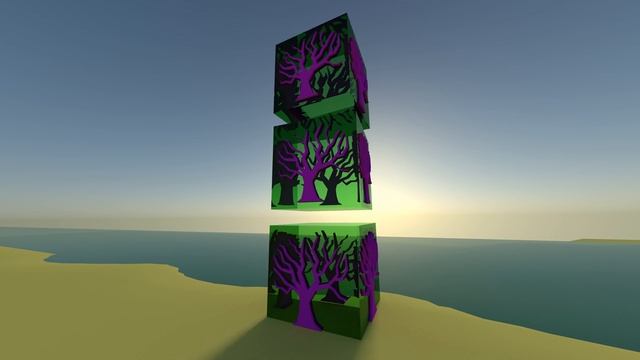 Пробная работа. Кубы на пляже анимация blender 3D (портфолио) смотреть онлайн