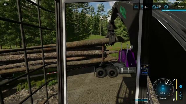 Bear Rock Logging EP 5 - FS22/PC Running the Delimber and More (time-lapse) смотреть онлайн