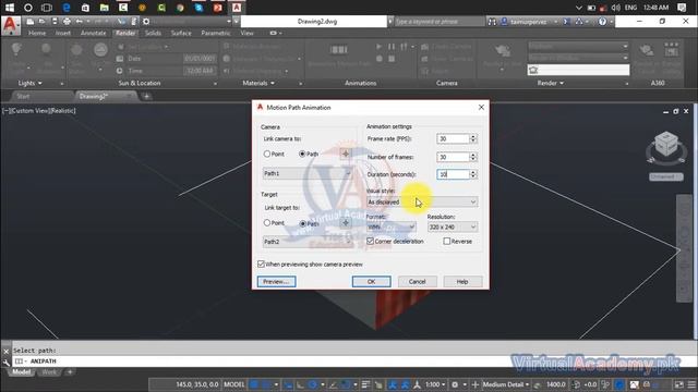 How to add Camera on AutoCAD 3D Model | How to add animation | How to Render the Project 59. смотреть онлайн