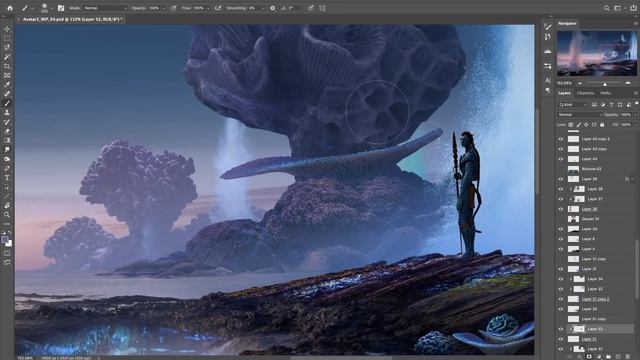 Exploring Pandora in Photoshop - Avatar II Speed Art смотреть онлайн
