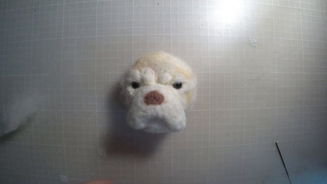 Bulldog  Face Tutorial - Needle Felt Wool Craft