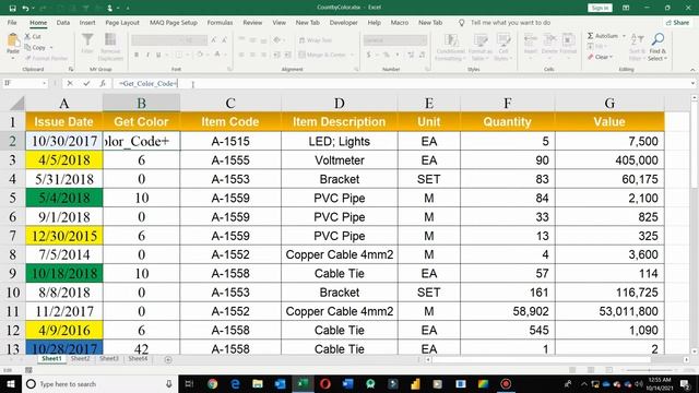 Excel COUNTIF On Color - No VBA Required смотреть онлайн