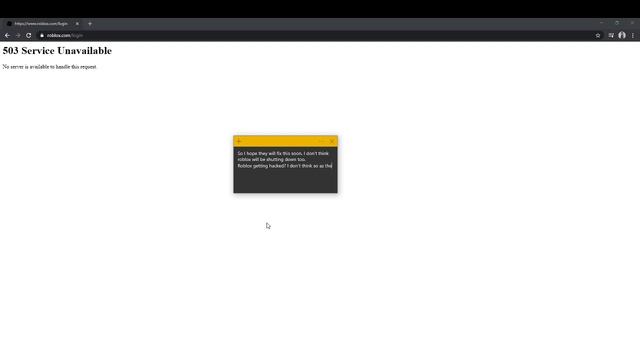 Roblox Error: 503 Service Unavailable смотреть онлайн