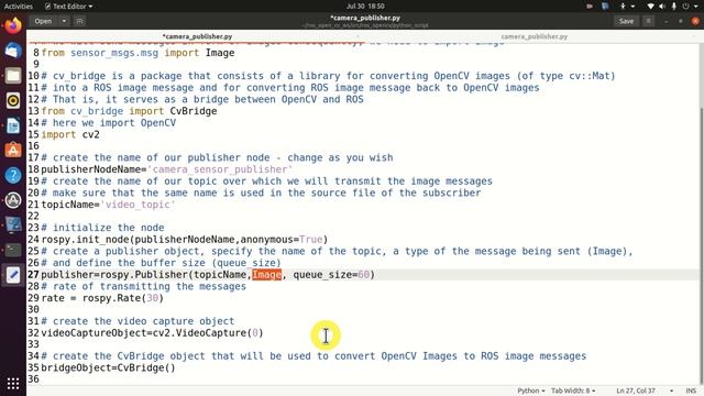 Use a Camera with ROS and OpenCV in Python - Robotics and Computer Vision in Python and ROS смотреть онлайн