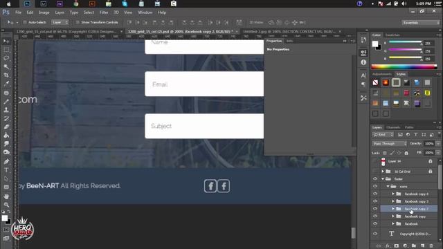 #11- Build Flat Responsive Website َUsing Bootstrap - Footer (Photoshop) смотреть онлайн