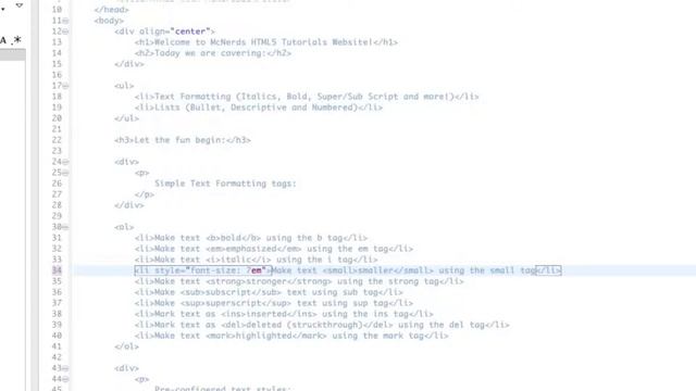 HTML 5 : Text Formatting - bold, italics, subscript, superscript, underline and more смотреть онлайн