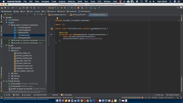 Customize Navigation Drawer Header in Android Studio смотреть онлайн