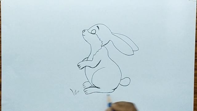 A cute bunny with butterfly easy drawing | rabbit drawing | butterfly drawing смотреть онлайн