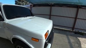 Первые доработки в НИВЕ после покупки. Заклеил, небольшое занижение, убираем лишнее.