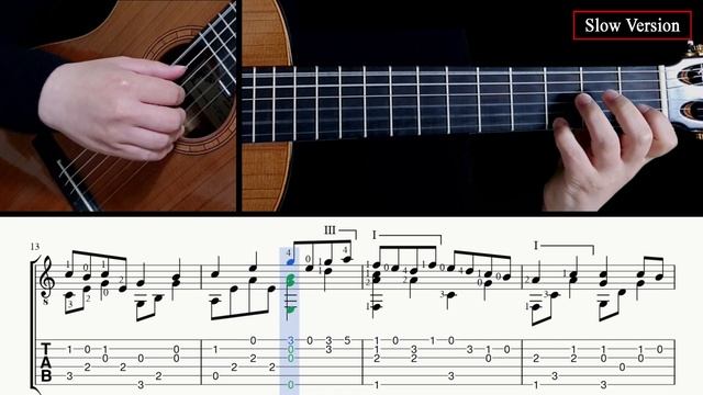Canon Variation - Guitar Lesson + TAB смотреть онлайн