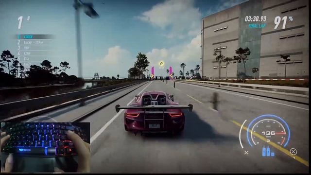 Keyboard Cam Gameplay On Racing Games : Need For Speed Heat : Using Keyboard To Driving Experience! смотреть онлайн