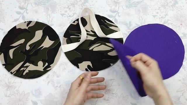 DIY How to sew a round lunch box from Military fabric - Reusable Lunch Box смотреть онлайн