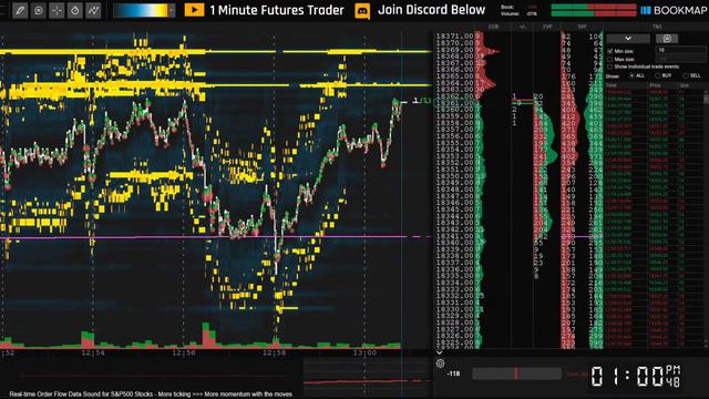 NQ Futures Bookmap Live Day Trading Nasdaq (3-12-24) S&P Tickstrike Orderflow With Heatmap