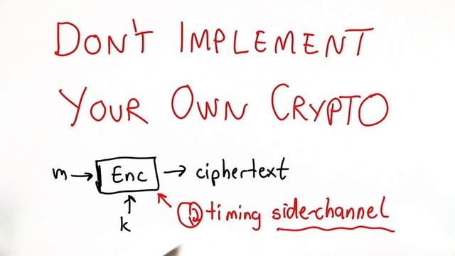 Do Not Implement Your Own Crypto - Applied Cryptography смотреть онлайн