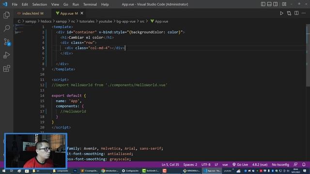 PRACTICA VUE 3 CREANDO ESTA APLICACIÓN "VUE BG APP" EN TIEMPO REAL смотреть онлайн