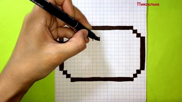 Как Рисовать Кавайную Кнопку YouTube по Клеточкам ♥ Рисунки по Клеточкам смотреть онлайн