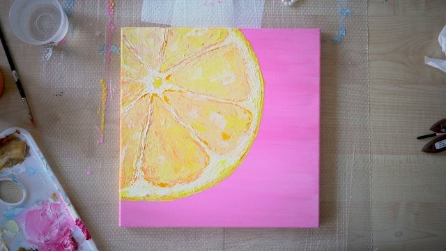 Как рисовать акриловой краской? [4K] | ЛИМОН | АКРИЛ #акрил #acrylicpainting