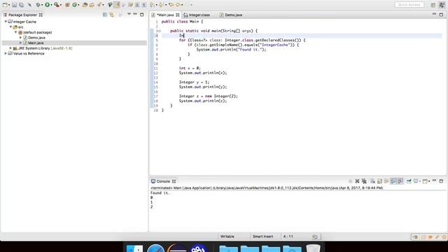 Java Integer Cache Reflection смотреть онлайн