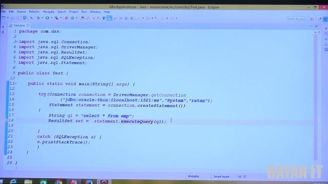 ADV JAVA || video class - 12 || JDBC Application : try-with-Resources || By Ratan sir смотреть онлайн
