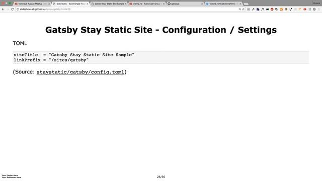 Building a static (web)site with the Great Gatsby and React.js web components смотреть онлайн