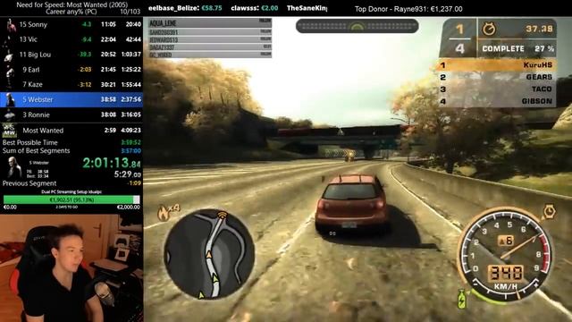 NFS Most Wanted Speedrun - any 3:55:58