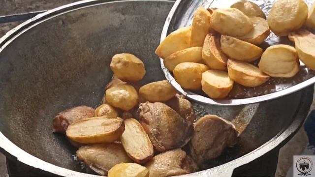 Как приготовить бюджетный казан- кабоб? Курица, картошка и казан. смотреть онлайн