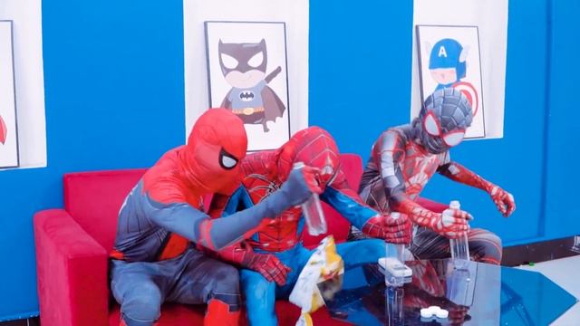 TEAM SPIDER-MAN vs BAD GUY TEAM  Live Action Story Good Hero Fight Bad Guys Joker Team  Thu Media