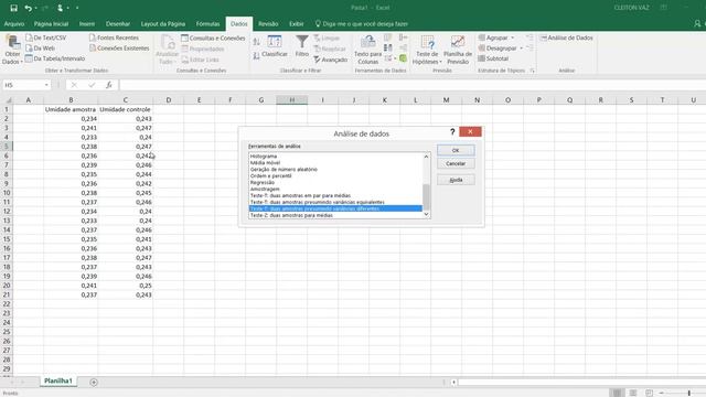 Teste t de Student Excel смотреть онлайн