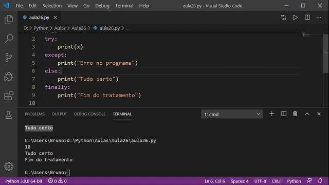 Try Except / tratamento de erros - Curso de Python #26 смотреть онлайн