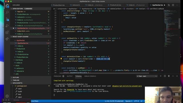 Курс по разработке интернет-магазина на React. Корзина. смотреть онлайн