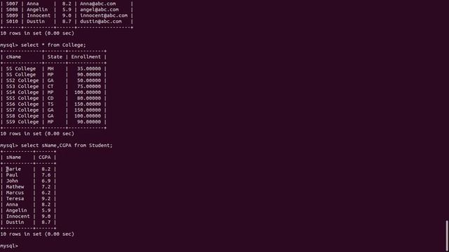 SELECT Statement in MySQL смотреть онлайн