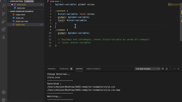 SASS | 6. O'zgaruvchilar (variables) смотреть онлайн