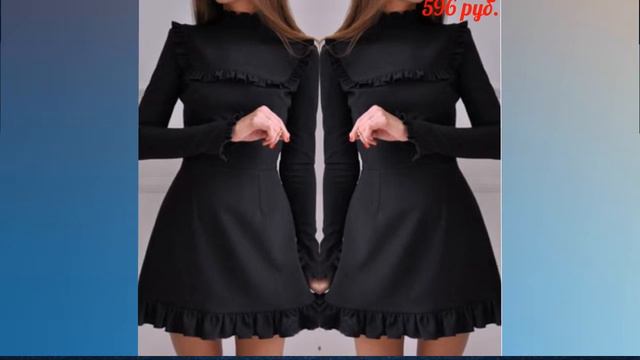 ОДЕЖДА с AliExpress – СИМПАТИЧНОЕ ЖЕНСКОЕ МИНИ-ПЛАТЬЕ С ОБОРКАМИ смотреть онлайн
