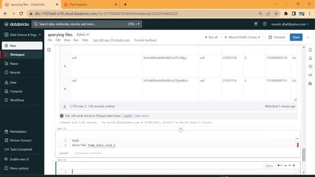 Lesson - 6 - Databricks: Reading JSON/CSV files directly using SPARK SQL смотреть онлайн