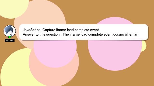 JavaScript : Capture iframe load complete event смотреть онлайн